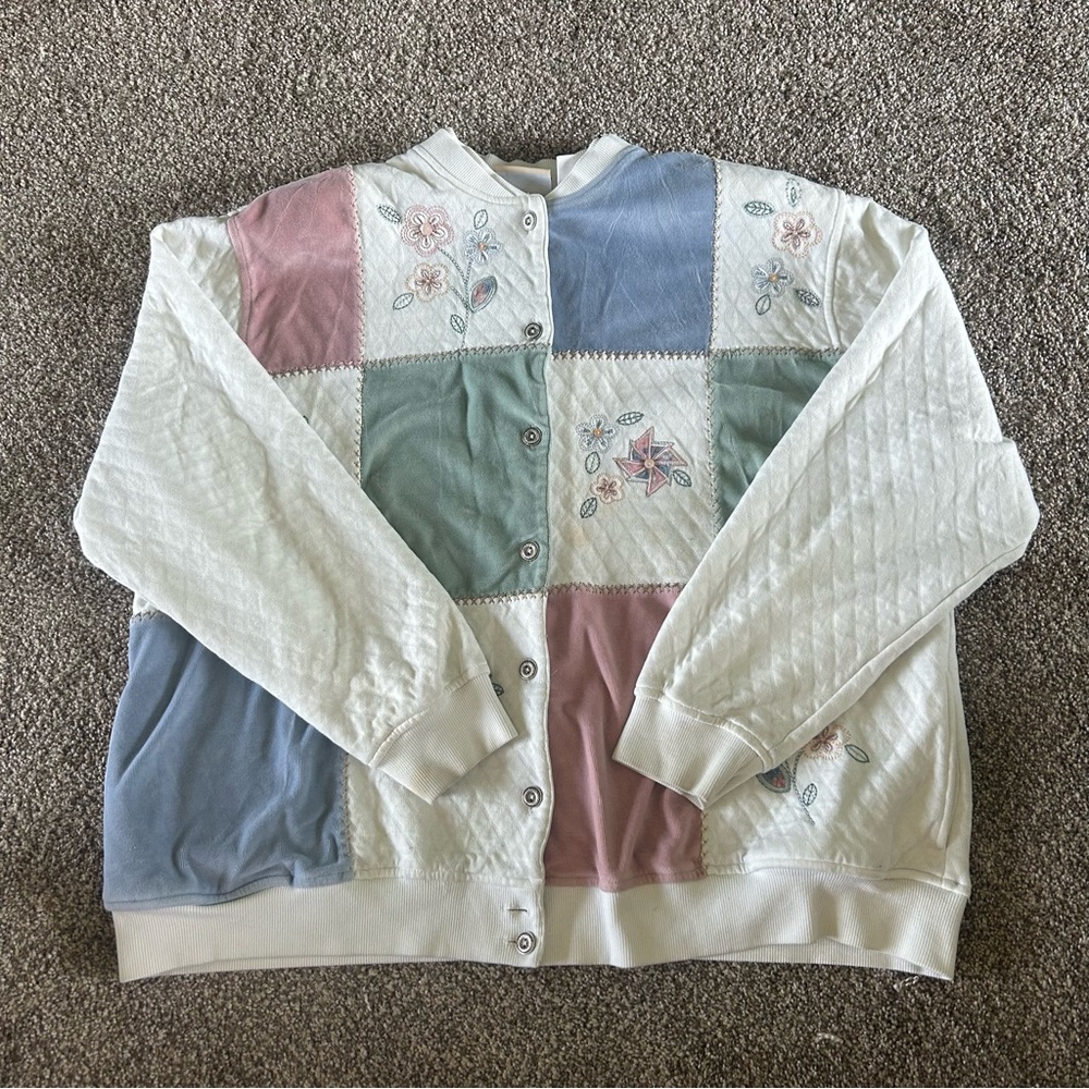 [Alfred Dunner] Colorblock Quilted Sweater - Picture 2 of 8